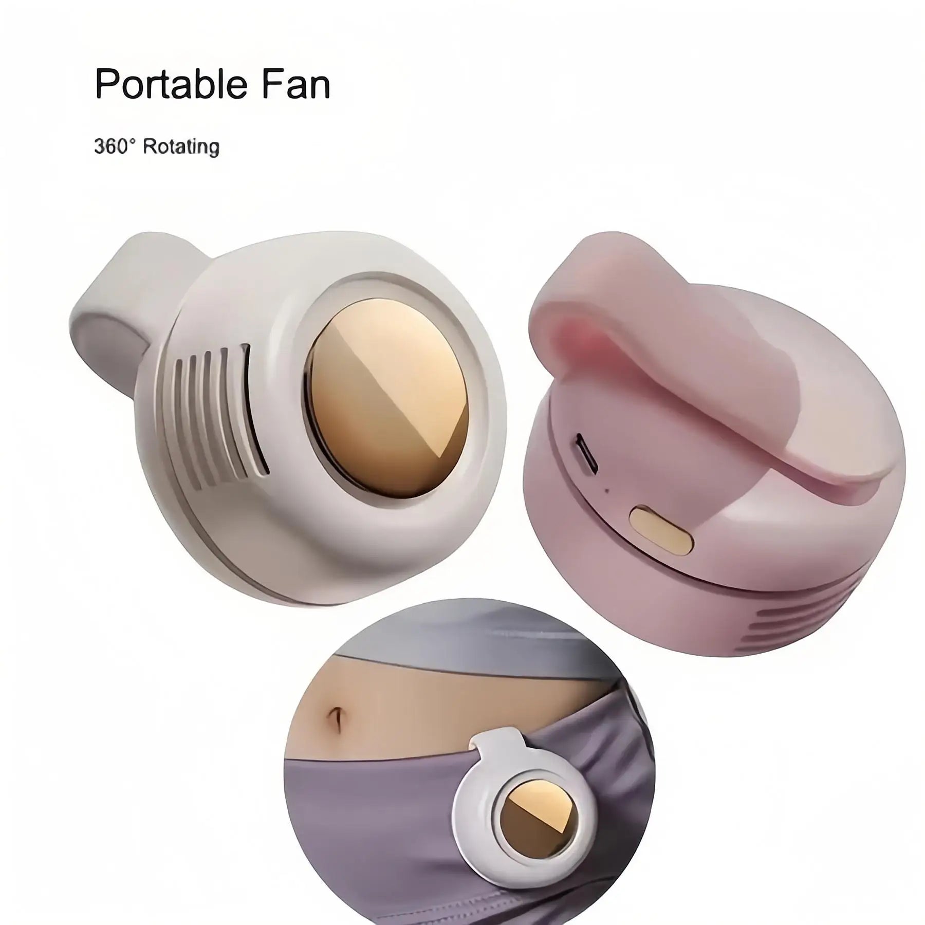 Mini Portable Fan USB Rechargeable 3-Speed